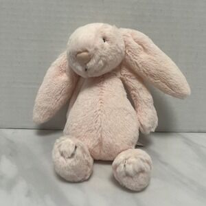 Jellycat London Bashful Pink Bunny rattle Plush Small 6 Inch Stuffed Animal Toy